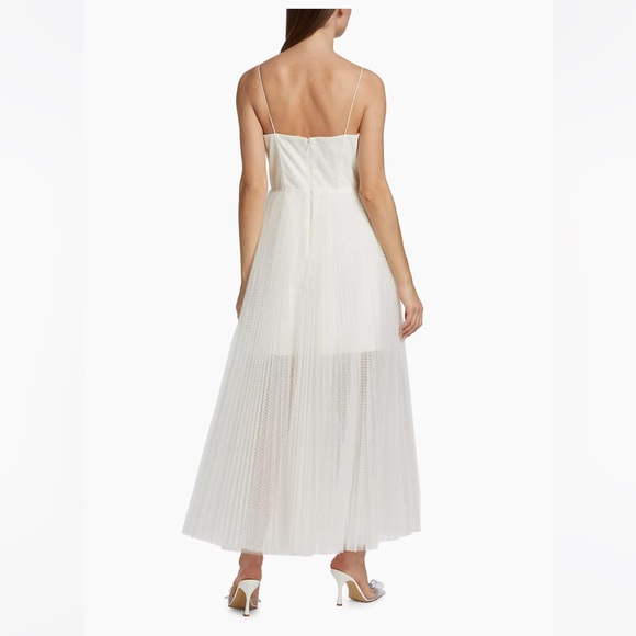 ML Monique Lhuillier Pleated Tulle Midi-Dress - Picture 2 of 7